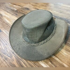 Minnetonka The Airflow Hat Large Men’s Mesh Braided Leather Hiking Sun Hat